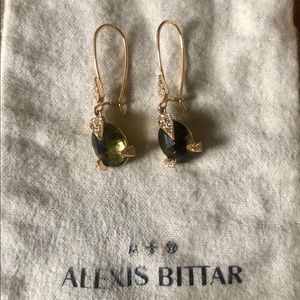 Alexis Bittar gold, crystal gem drop earrings 🔥